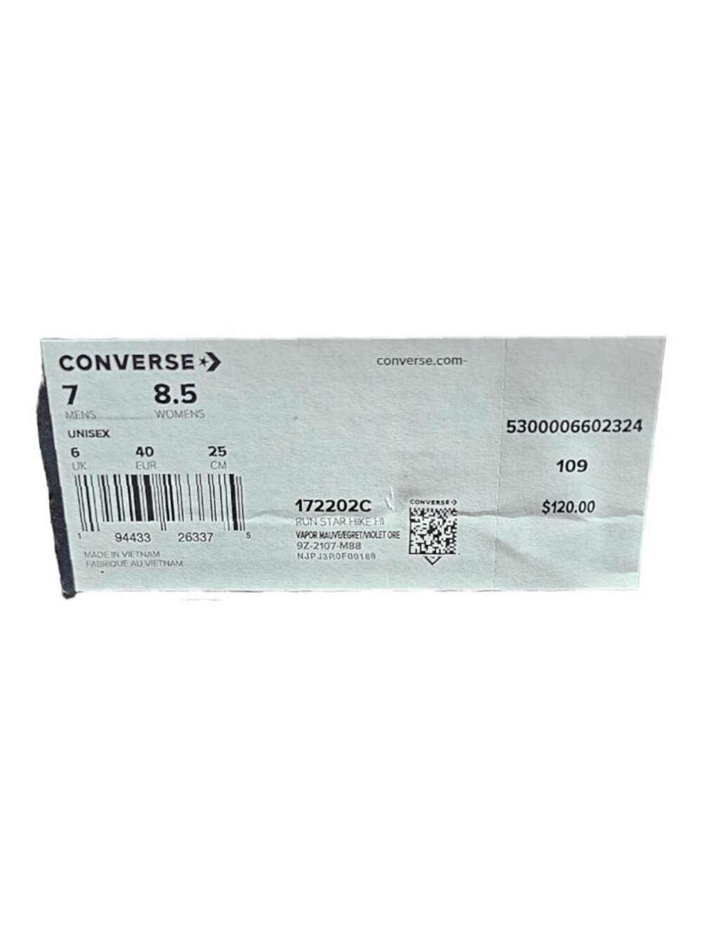 Converse Unisex Run Star Hike Sherpa Sneakers Size 7 Women's Mauve 172202C NWB - Picture 6 of 10